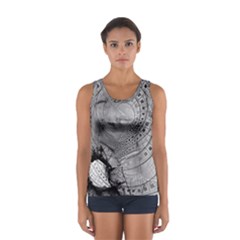 Fragmented Fractal Memories And Gunpowder Glass Women s Sport Tank Top 