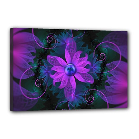 Beautiful Ultraviolet Lilac Orchid Fractal Flowers Canvas 18  X 12  by jayaprime