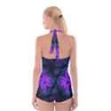 Beautiful Ultraviolet Lilac Orchid Fractal Flowers Boyleg Halter Swimsuit  View2