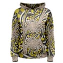 Liquid Taxi Cab, a Yellow Checkered Retro Fractal Women s Pullover Hoodie View1