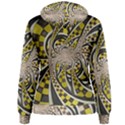 Liquid Taxi Cab, a Yellow Checkered Retro Fractal Women s Pullover Hoodie View2