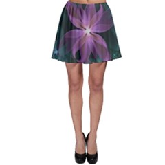 Pink and Turquoise Wedding Cremon Fractal Flowers Skater Skirt