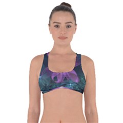 Pink And Turquoise Wedding Cremon Fractal Flowers Got No Strings Sports Bra