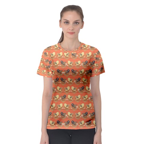 Birds Pattern Women s Sport Mesh Tee by linceazul