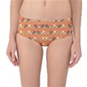 Birds Pattern Mid-Waist Bikini Bottoms View1