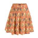 Birds Pattern High Waist Skirt View1