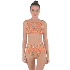 Birds Pattern Bandaged Up Bikini Set 