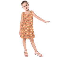 Birds Pattern Kids  Sleeveless Dress by linceazul