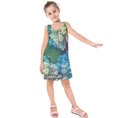 Fractal Formula Abstract Backdrop Kids  Sleeveless Dress by BangZart