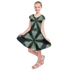 Lines Abstract Background Kids  Short Sleeve Dress by BangZart