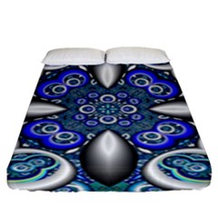 Fractal Cathedral Pattern Mosaic Fitted Sheet (king Size) by BangZart