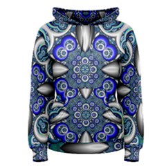 Fractal Cathedral Pattern Mosaic Women s Pullover Hoodie by BangZart