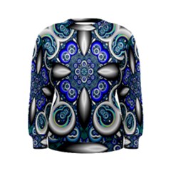 Fractal Cathedral Pattern Mosaic Women s Sweatshirt by BangZart