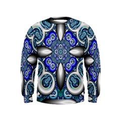 Fractal Cathedral Pattern Mosaic Kids  Sweatshirt by BangZart