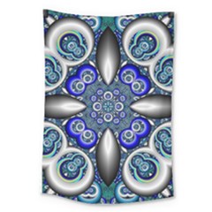 Fractal Cathedral Pattern Mosaic Large Tapestry by BangZart