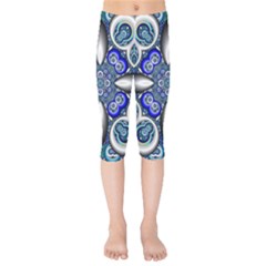 Fractal Cathedral Pattern Mosaic Kids  Capri Leggings 