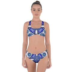 Fractal Cathedral Pattern Mosaic Criss Cross Bikini Set