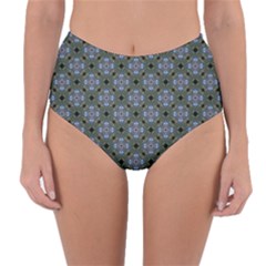 Space Wallpaper Pattern Spaceship Reversible High-waist Bikini Bottoms