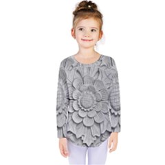 Pattern Motif Decor Kids  Long Sleeve Tee