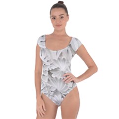 Pattern Motif Decor Short Sleeve Leotard 