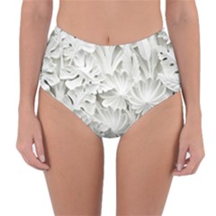 Pattern Motif Decor Reversible High-waist Bikini Bottoms