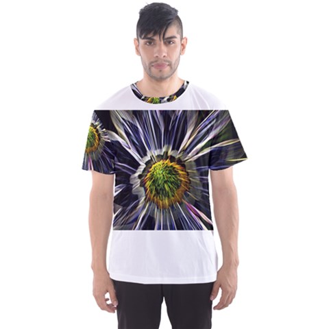 Flower Structure Photo Montage Men s Sports Mesh Tee by BangZart