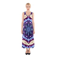 Mandala Art Design Pattern Sleeveless Maxi Dress