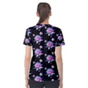 Flowers Pattern Background Lilac Women s Cotton Tee View2