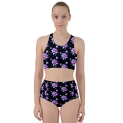 Flowers Pattern Background Lilac Bikini Swimsuit Spa Swimsuit 