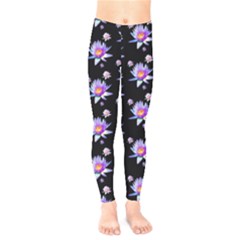 Flowers Pattern Background Lilac Kids  Legging by BangZart