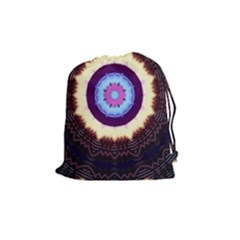 Mandala Art Design Pattern Drawstring Pouches (medium)  by BangZart