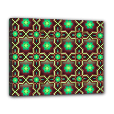 Pattern Background Bright Brown Canvas 14  X 11  by BangZart