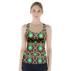 Pattern Background Bright Brown Racer Back Sports Top by BangZart