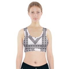 Pattern Background Texture Black Sports Bra With Pocket by BangZart