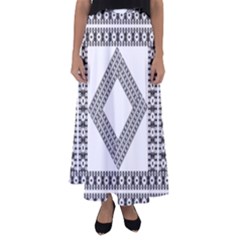 Pattern Background Texture Black Flared Maxi Skirt by BangZart