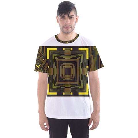 Abstract Glow Kaleidoscopic Light Men s Sports Mesh Tee by BangZart