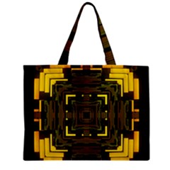 Abstract Glow Kaleidoscopic Light Zipper Mini Tote Bag by BangZart