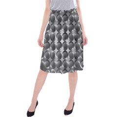 Metal Circle Background Ring Midi Beach Skirt by BangZart