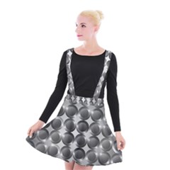 Metal Circle Background Ring Suspender Skater Skirt by BangZart