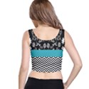 Flowers Turquoise Pattern Floral Crop Top View3