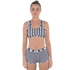 Pattern Background Texture Black Racerback Boyleg Bikini Set