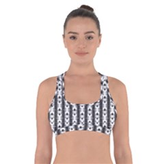 Pattern Background Texture Black Cross Back Sports Bra