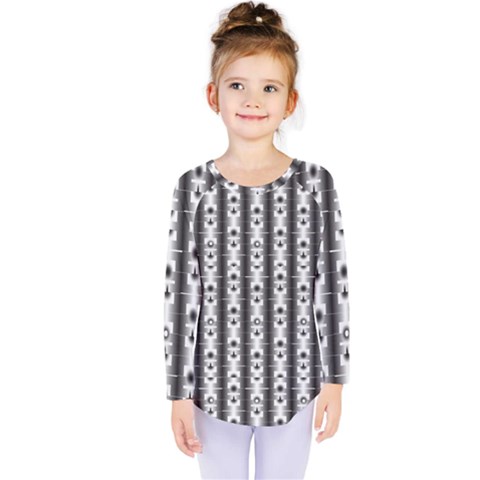 Pattern Background Texture Black Kids  Long Sleeve Tee by BangZart