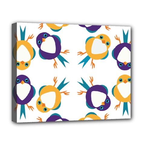 Pattern Circular Birds Deluxe Canvas 20  X 16   by BangZart