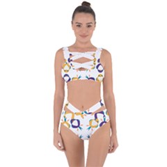 Pattern Circular Birds Bandaged Up Bikini Set  by BangZart