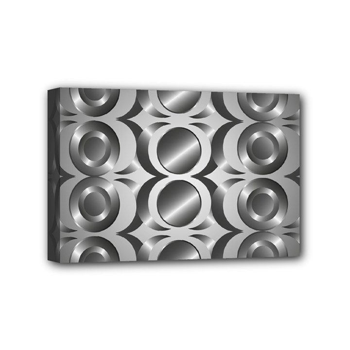 Metal Circle Background Ring Mini Canvas 6  x 4 