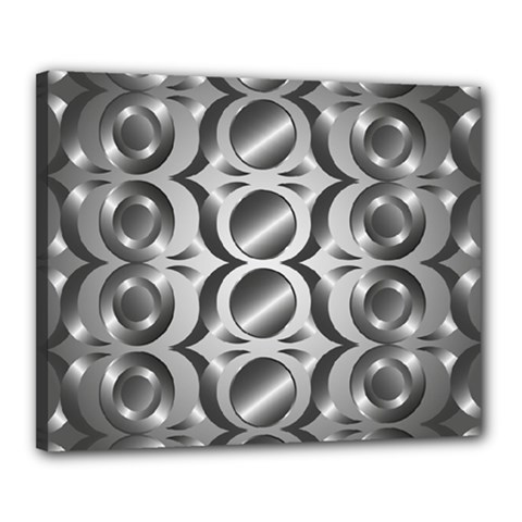 Metal Circle Background Ring Canvas 20  X 16  by BangZart