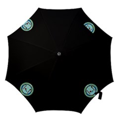 Large Umbrella With Rose Of Minden Logo - Black  by mdnp