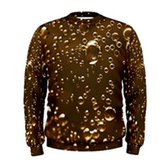 Festive Bubbles Sparkling Wine Champagne Golden Water Drops Men s Sweatshirt by yoursparklingshop