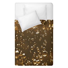 Festive Bubbles Sparkling Wine Champagne Golden Water Drops Duvet Cover Double Side (single Size) by yoursparklingshop